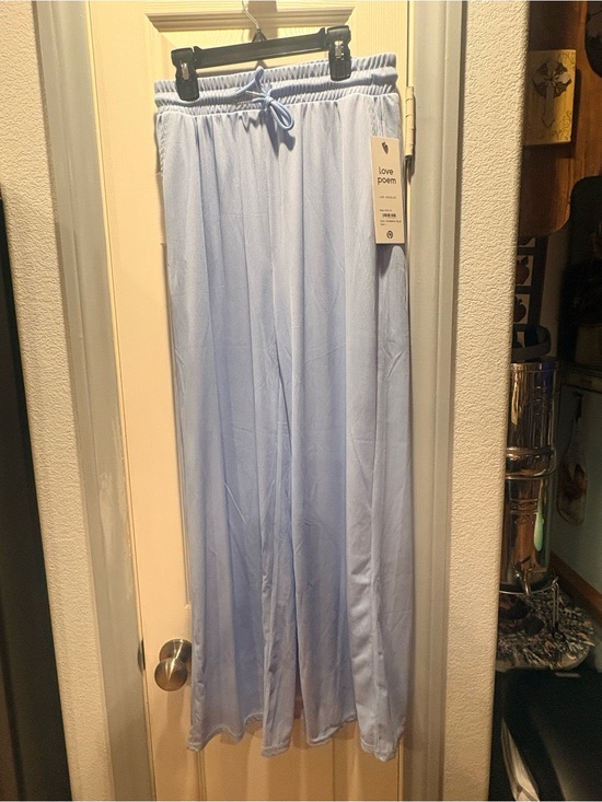Love Poem Pants - Love Poem Women's Wide Leg Pull-On Pants — Light Blue